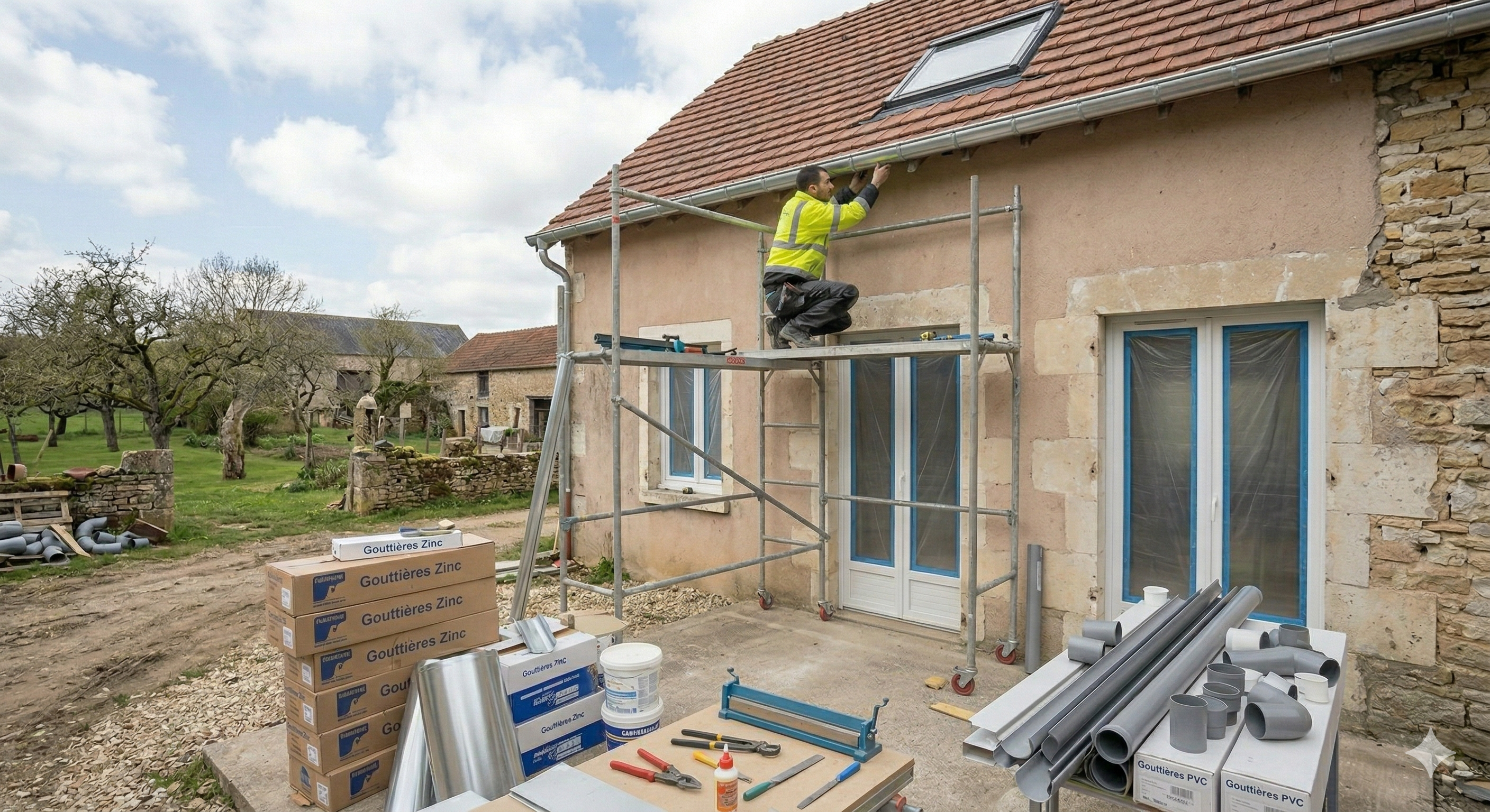 Gouttières zinc PVC alu